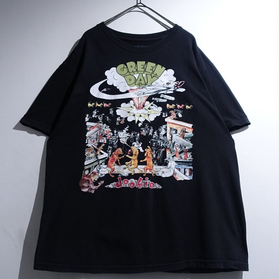 "GREEN DAY" Brak Dookie Print Design Band T-Shirt