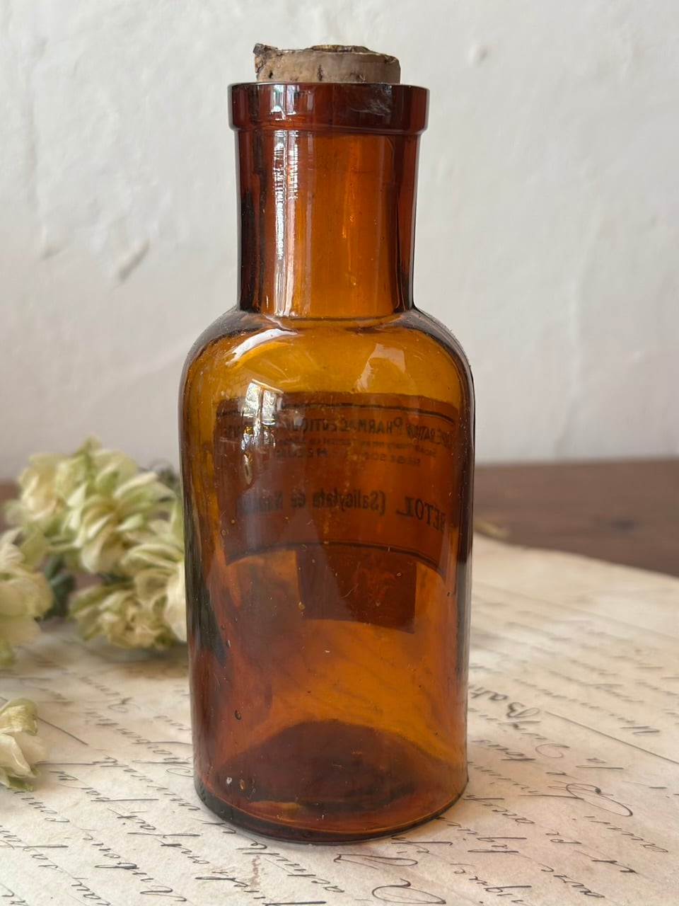 薬品瓶 コルク付き BÉTOL アンティークボトル | Brocante de La