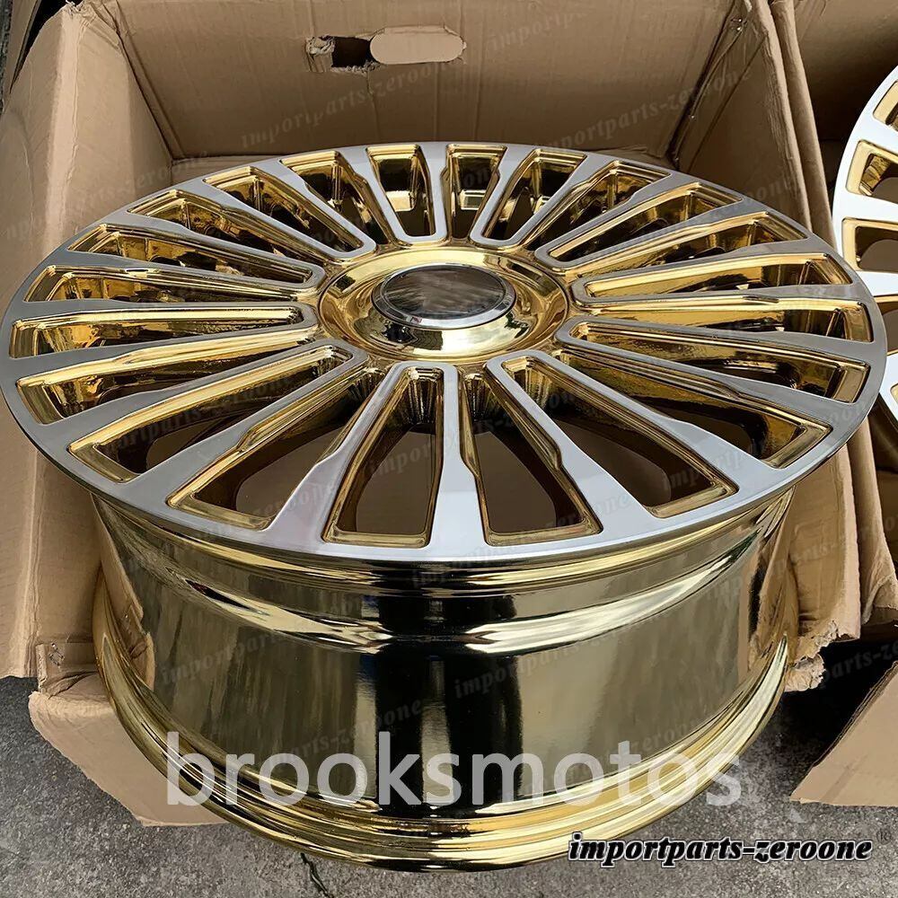 22インチ クローム ゴールド M スタイル ホイール キャデラック