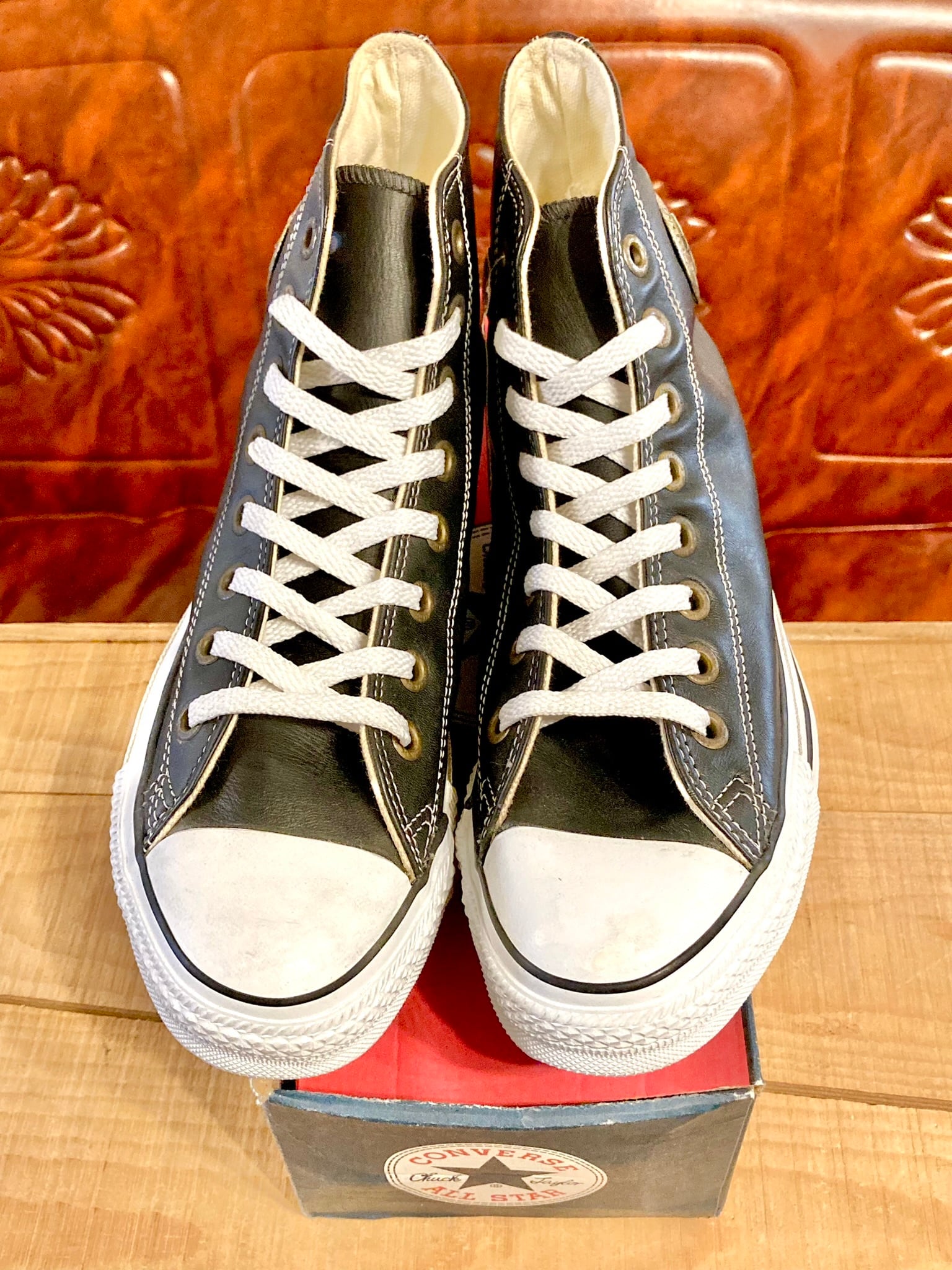 converse（コンバース） ALL STAR HI LEATHER CR （オールスター レザー）ハイカット 黒 6.5 25cm 90s USA  235 | freestars powered by BASE