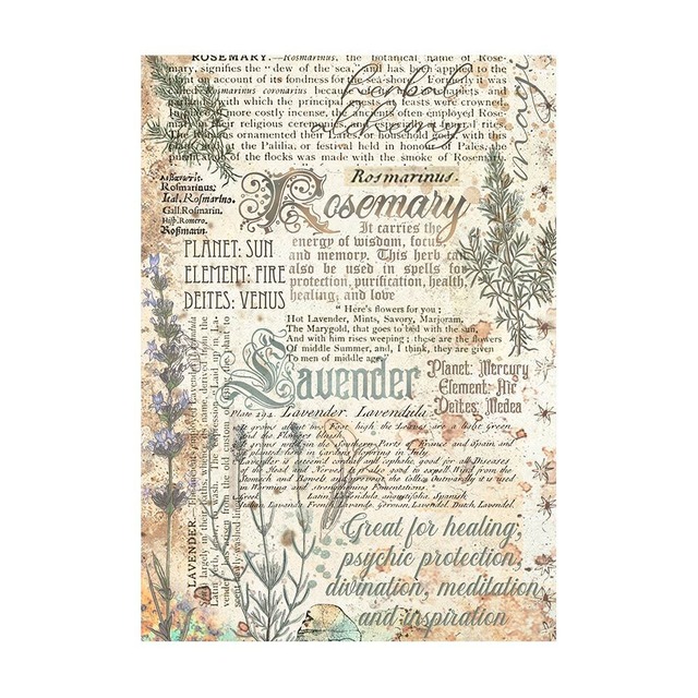 Stamperia Selection 8 Rice paper A6 backgrounds - Fortune　ライスペーパー8枚セット　DFSAK6022【Stamperia（スタンぺリア）】[ST-81p]