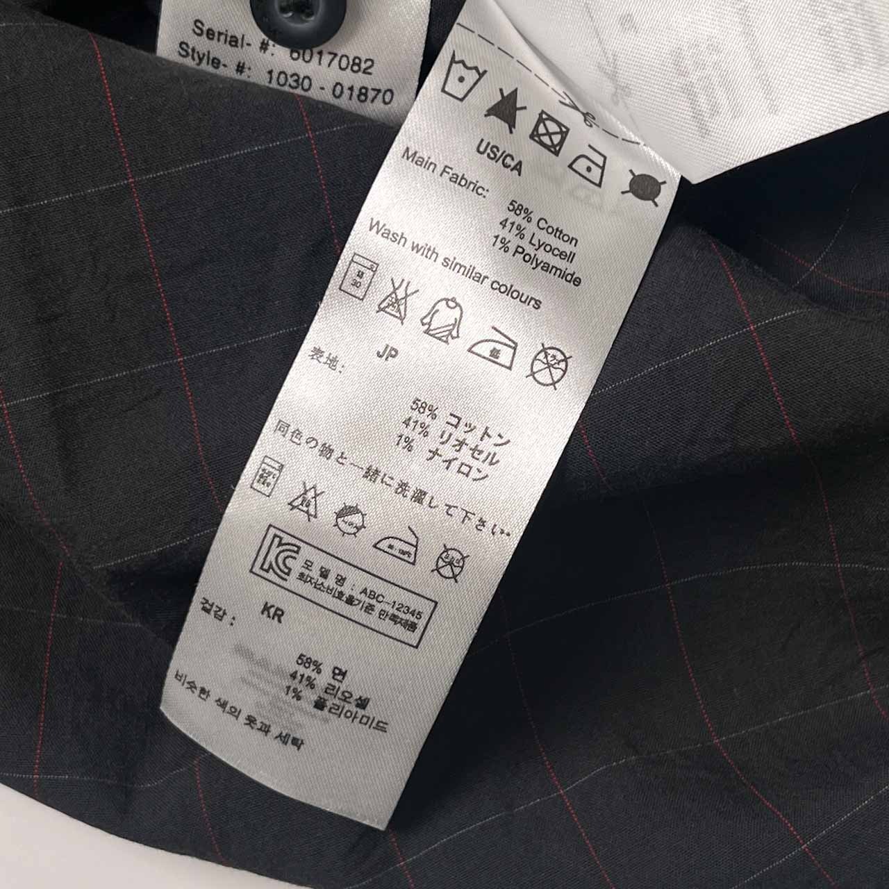 MAMMUT マムート チェック柄 半袖シャツ M/チャコールグレー メンズ アウトドア