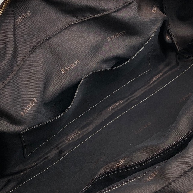 LOEWE ロエベ ハンドバッグ ブラウン アマソナ28 ステッチ レザー ミニボストン vintage ヴィンテージ オールド irfyjk