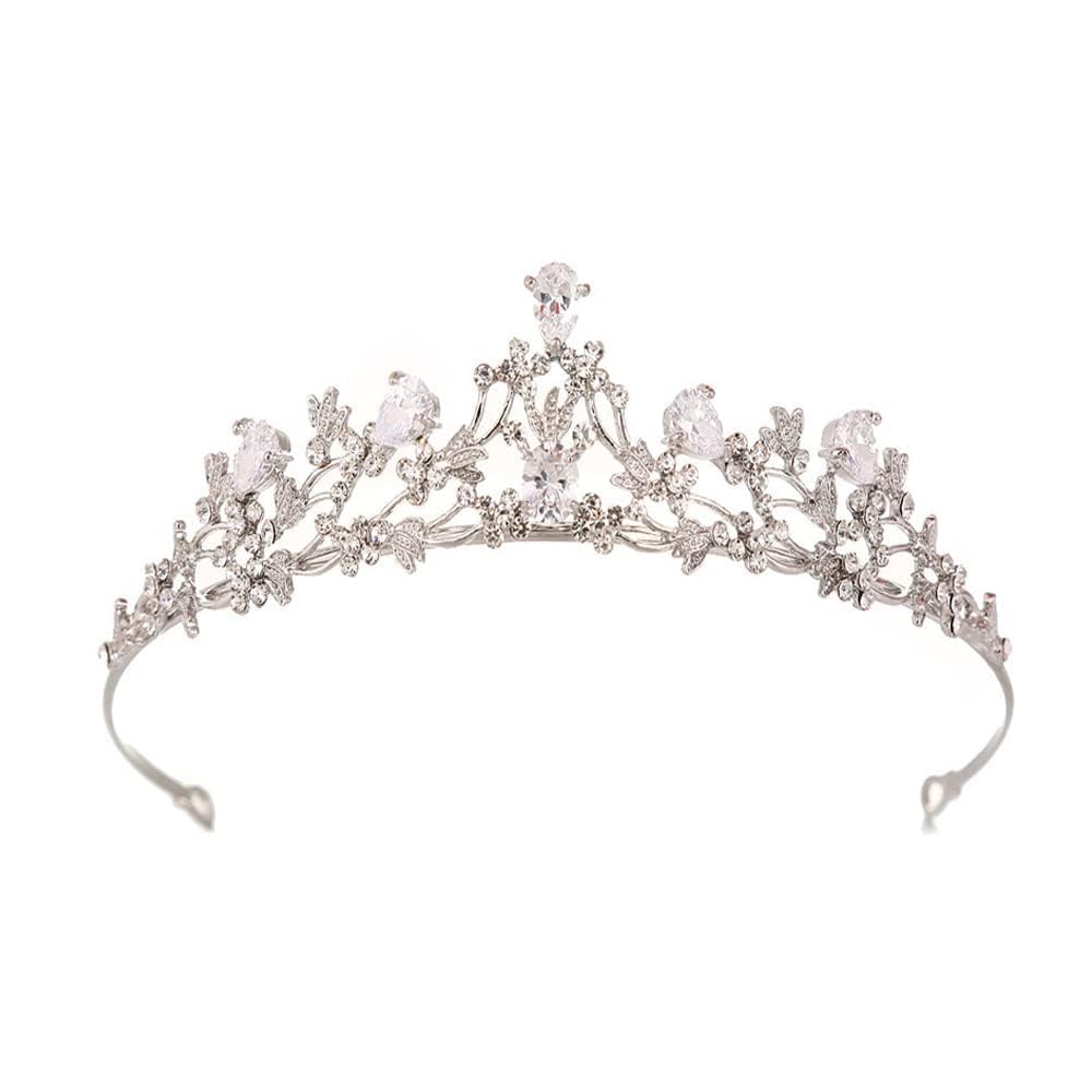 【特価処分】YINKE ティアラ 王冠 ヘアアクセサリー パール ティアラ 誕生日 卒業式 ページェント 写真撮影 ウエディングドレスアクセサリー 女性の髪飾り 結婚式 子供&大人用 (スタイル1)