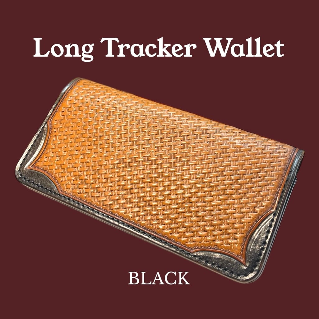 カービング ロングトラッカーウォレット ブラック | Fives leather