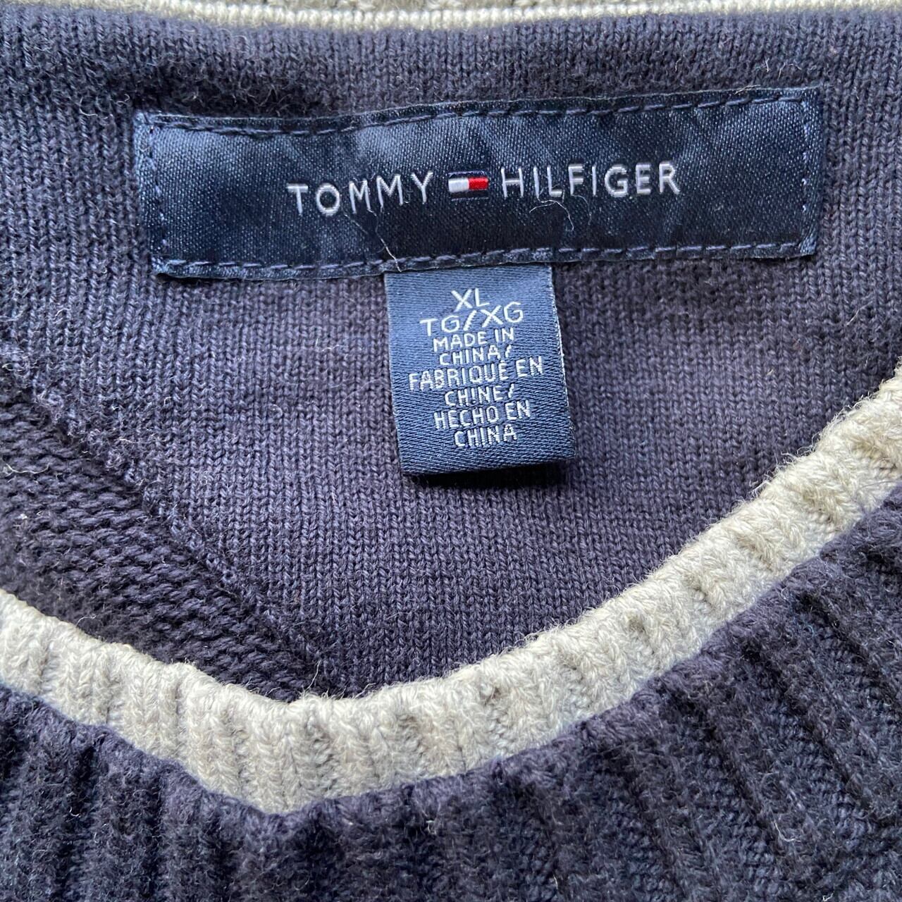 TOMMY HILFIGER トミーヒルフィガー コットンニットセーター メンズXL