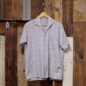 1960s S/S Cotton Shirt / 60年代 イタリアンカラー 半袖シャツ