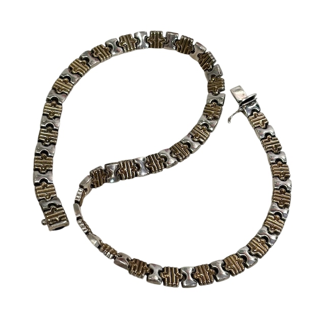 vintage silver combicolor necklace