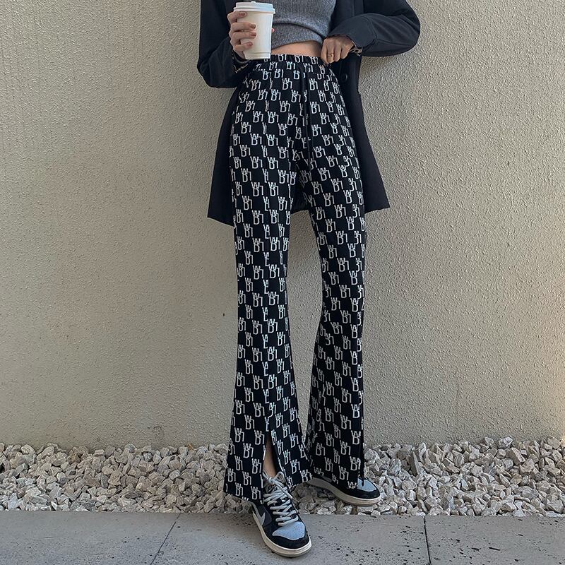 パンツ スタンダードハイウェストカジュアルワイドレッグ レトロ ワイドパンツ ドラファッションホール38145331709