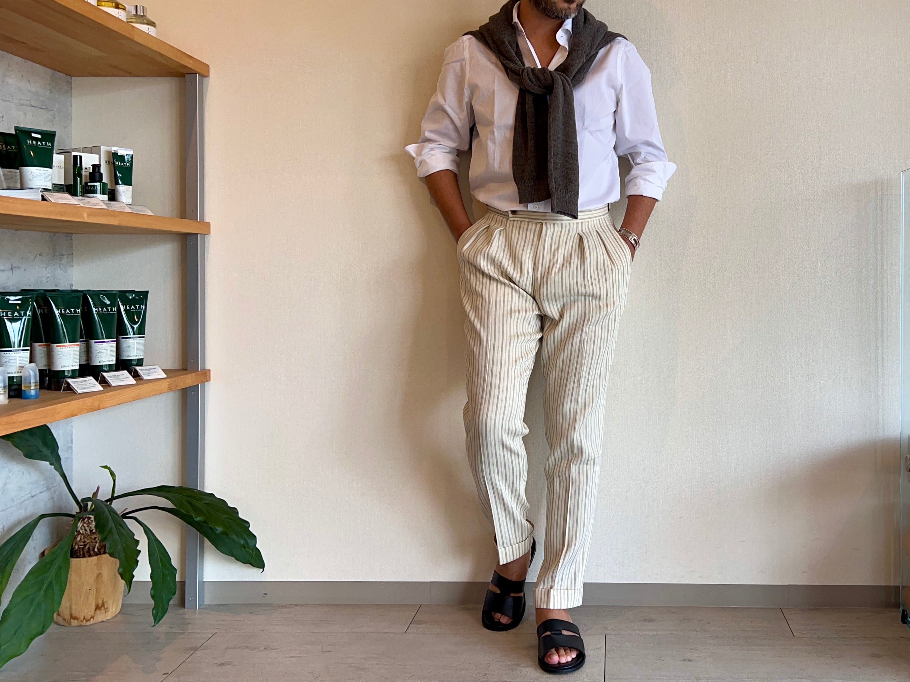 berwich scotch　ベルウィッチ スコッチ　44 ホワイト BERWICH（ベルウィッチ）SCOTCHスコッチ ウールフランネル2イン