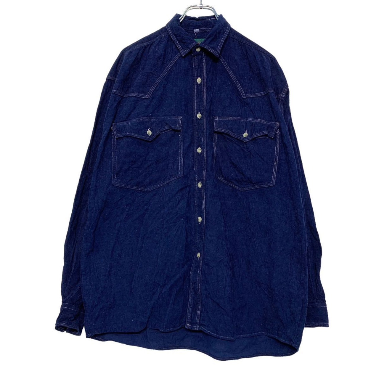 TOM TAILOR 長袖 コーデュロイ シャツ XL位 ネイビー トムテイラー 