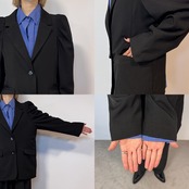 【鹿児島先行販売】パフスリーブシングルテーラードJK/ブラック