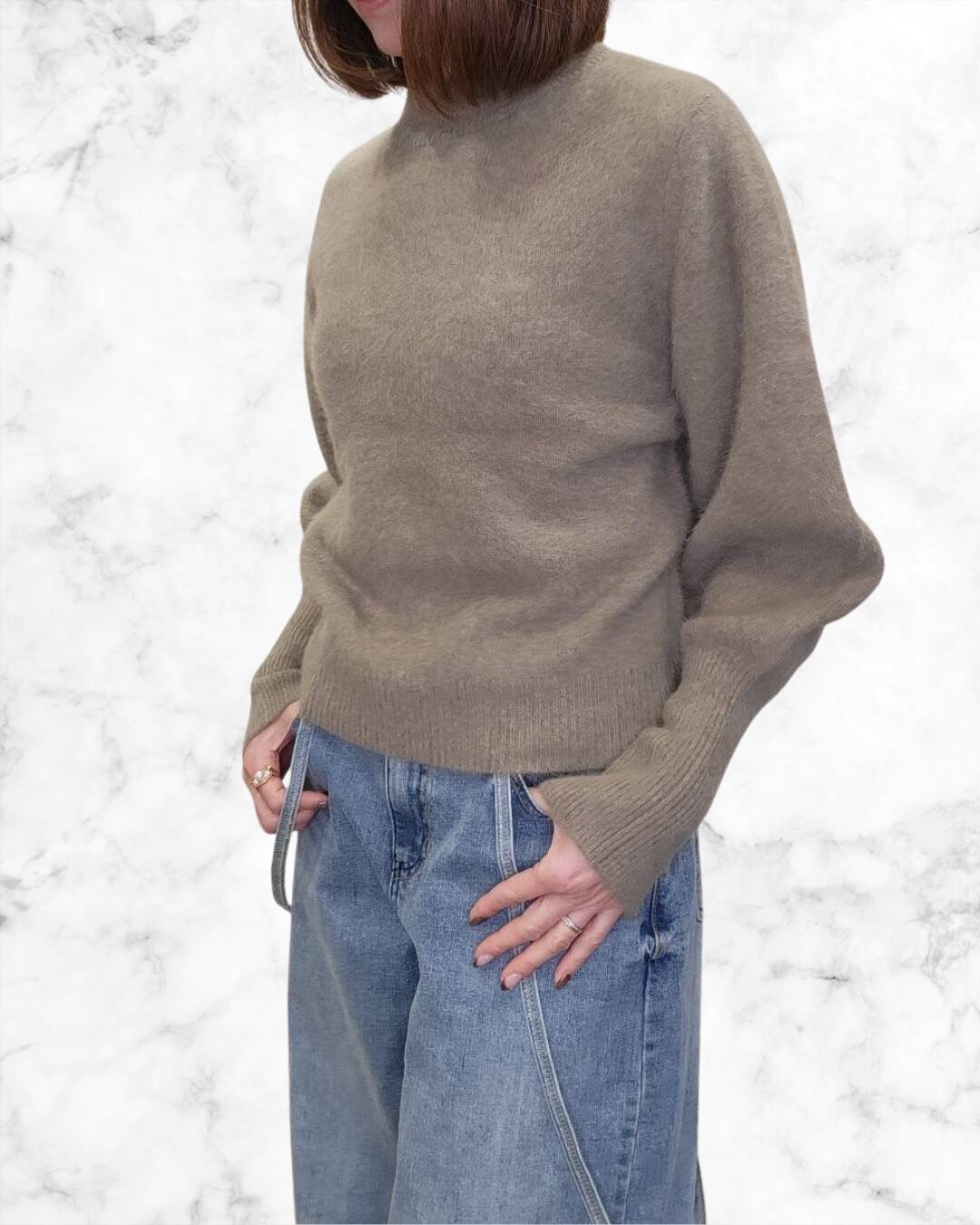 フォックス&アルパカ パフスリーブプルオーバー 10256952 アンテアシーム