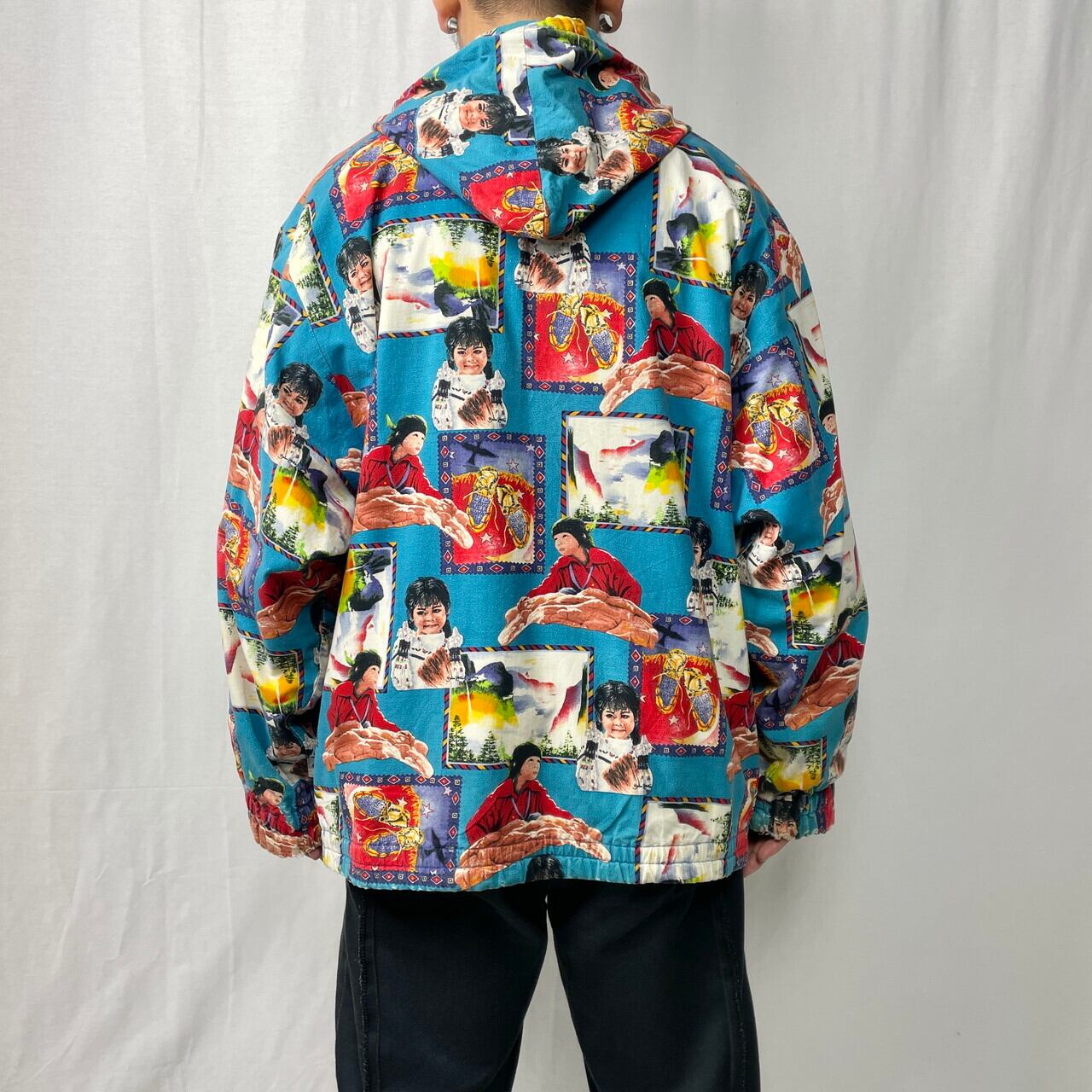 《US》ヴィンテージ ネイティブ パーカー/ブルゾン メンズ2XL