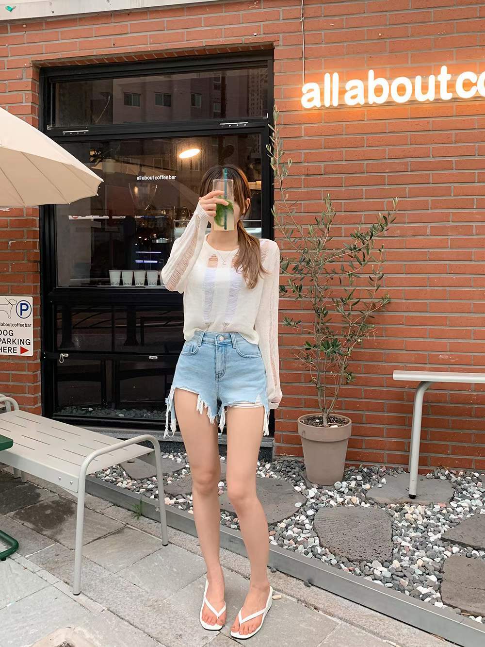 バック編み上げ ニット　AJ1079-6402