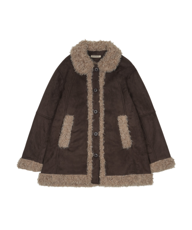 [COYSEIO] HAIRY SUEDE MUSTANG JACKET BROWN 正規品 韓国ブランド 韓国通販 韓国代行 韓国ファッション コイセイオ 日本 店舗