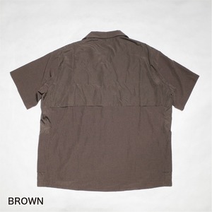 PROJ. MT. / SIDE POCKETS OPEN COLLAR SHIRT
