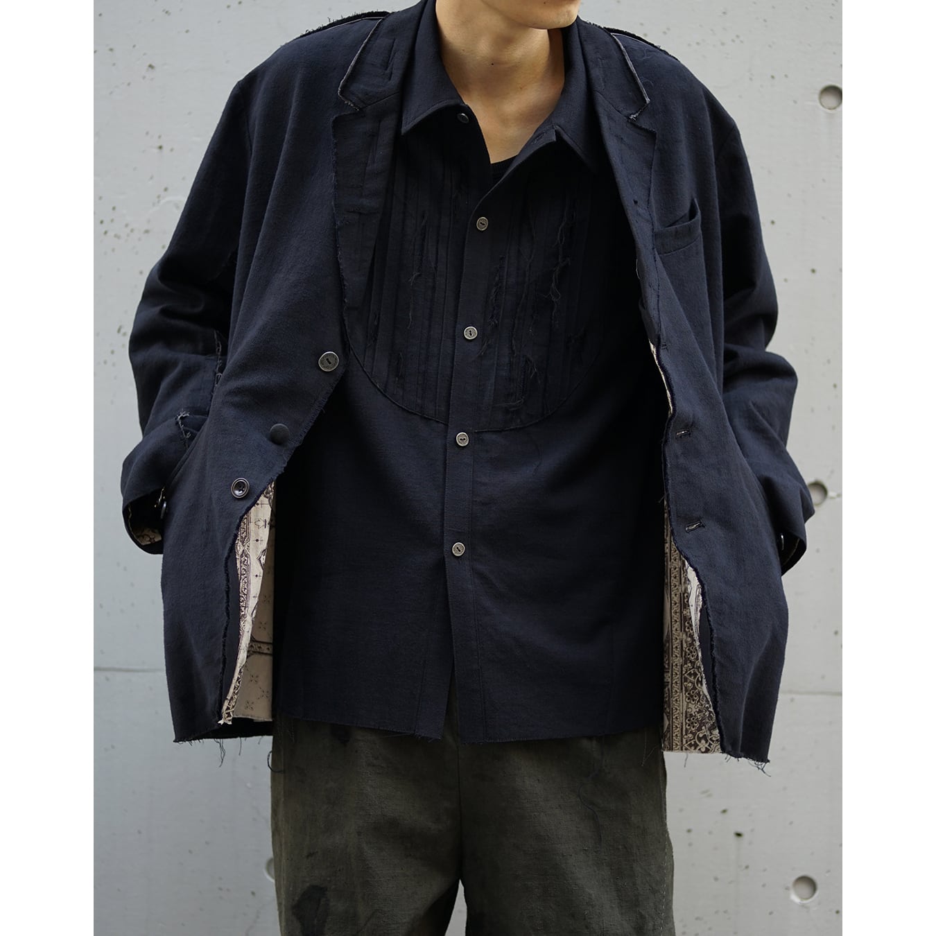 Professor.E ](プロフェッサーイー) 25FW-PE-FM-19 Frayed Blazer