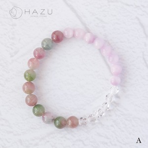 高ランク・春色の自然がつむぐ色彩［ウォーターメロントルマリン／クンツァイト／水晶］