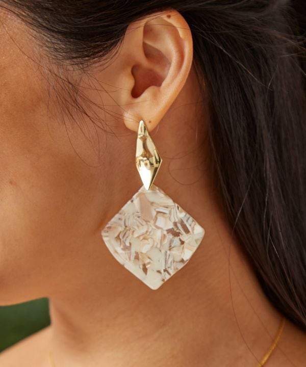 アセチスクエア ピアス(ゴールド)