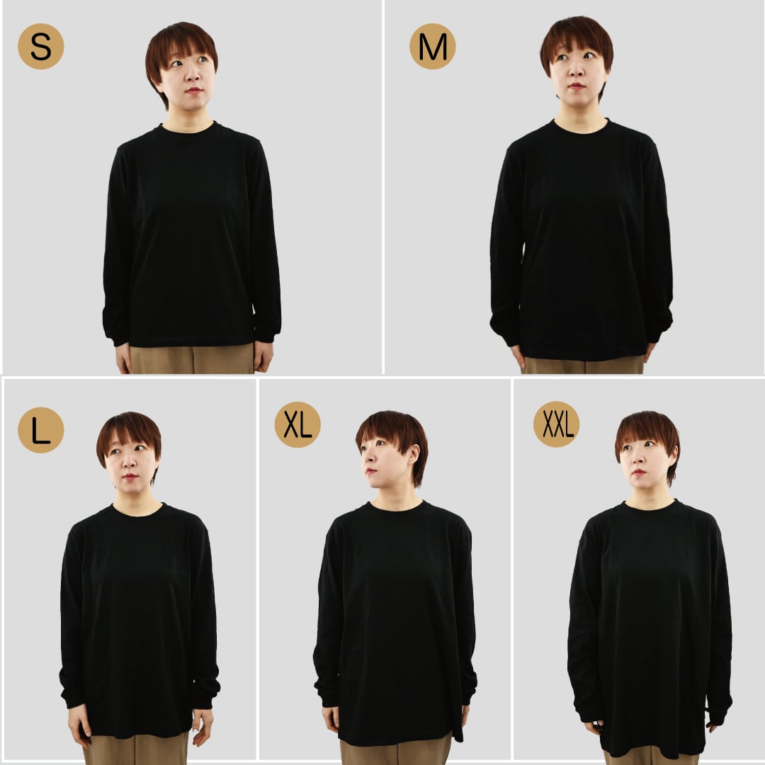 善財童子 仏像 ロングスリーブ Tシャツ (刺繍) アシッドブルー 5.6oz