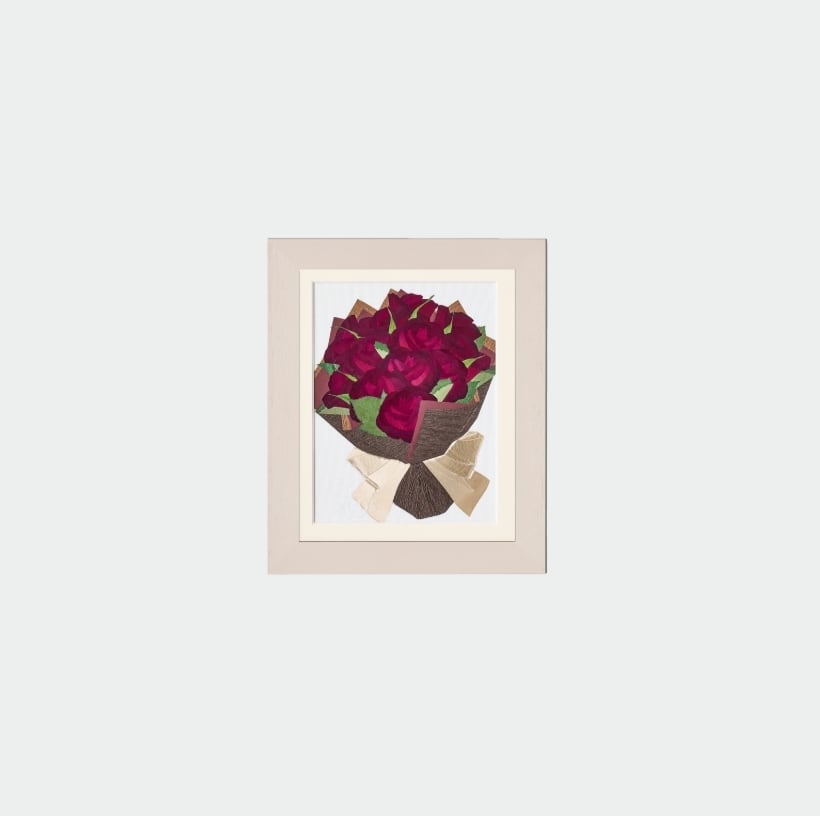 ウッドS ホワイト 『受注商品・押し花』プロポーズ