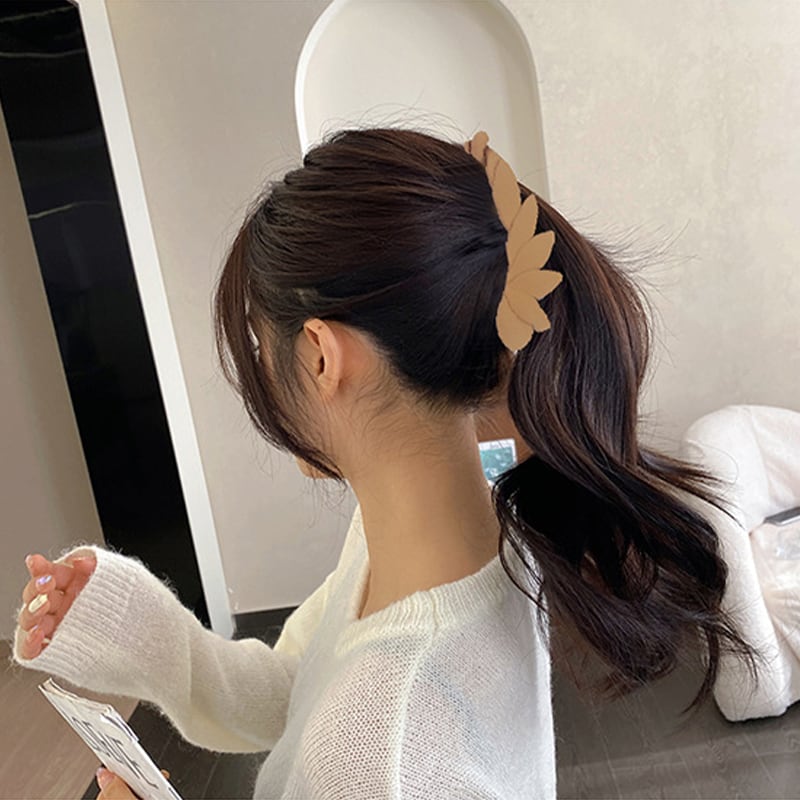 ヘアクリップ くすみカラー バンスクリップ バナナクリップ ヘアアクセ