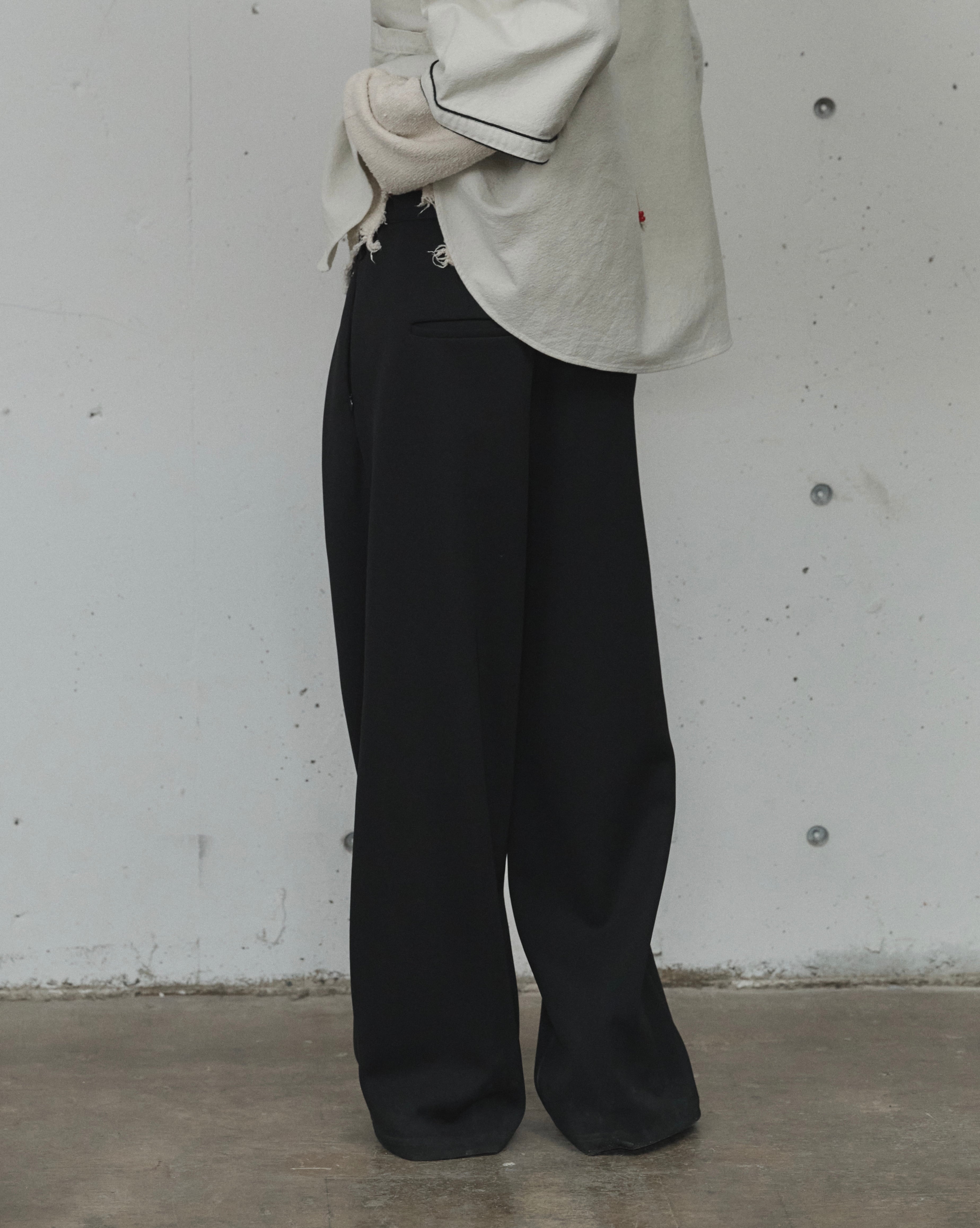 ANCELLM / TRACK WIDE PANTS (BLACK) | THE MODERN AGE