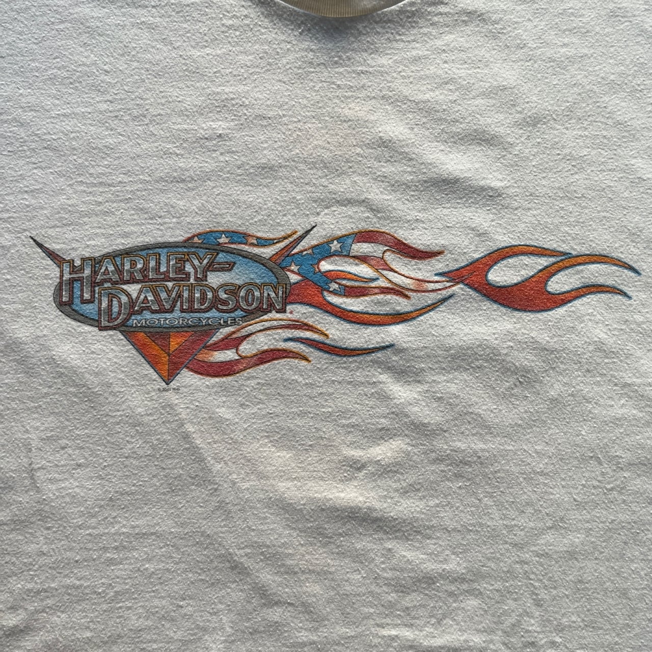 Harley Davidson 2001 USA Flag Flame L/S Tee | Vintage High Line