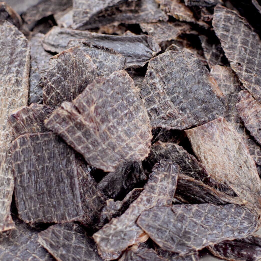 エゾ鹿ジャーキーお肉たっぷり背骨born2キロ、訳あり400gぱにぱに様