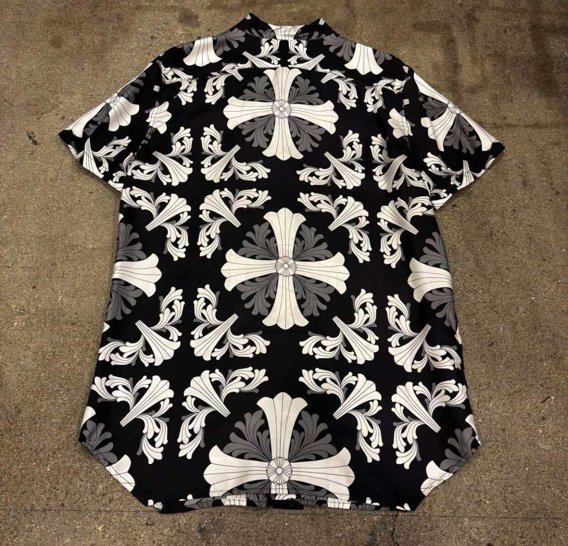 CHROME HEARTS クロムハーツ silk cross shirts シルクシャツ