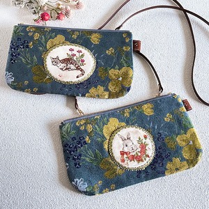 ぺたんこショルダーバッグ『マーシャの薔薇』or『猫とれんげ草』