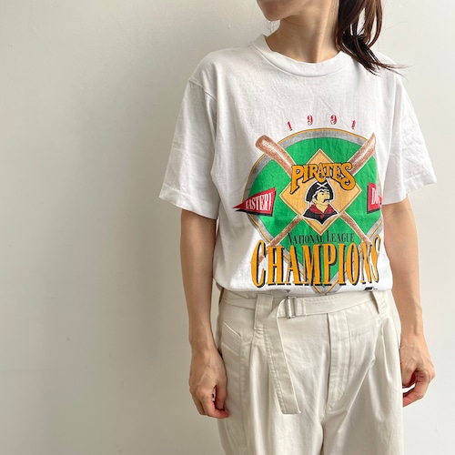 【308】Tシャツ 1991年 パイレーツ ナショナルリーグ チャンピョンズ ベースボールT