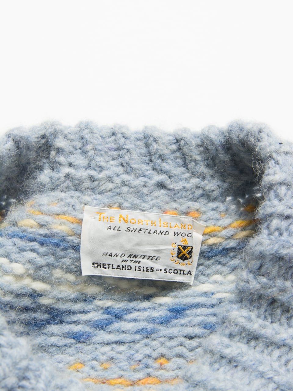 【Made in Scotland】Shetland wool nordic sweater(スコットランド製シェットランドウールノルディック柄 ハンドニット)1c