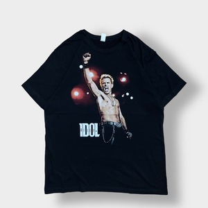 【Ten】MUSIC TEE ビリーアイドル BILLY IDOL フォトプリント ロゴ Tシャツ ロックt 音楽系 ミュージックt US古着