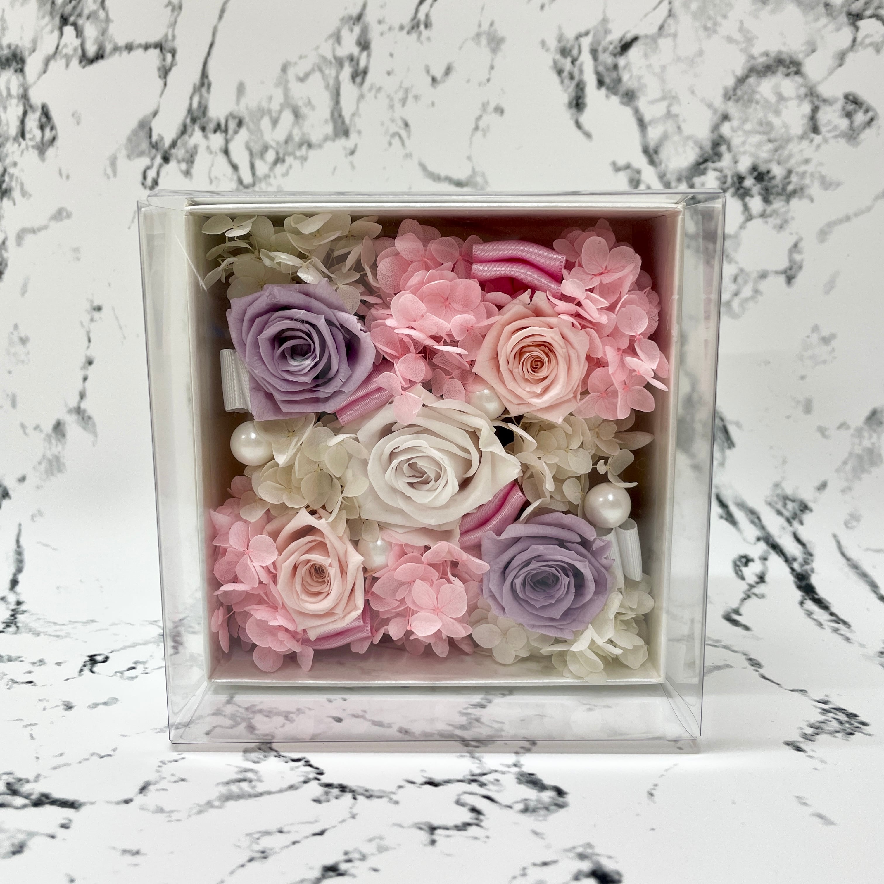 BOXアレンジ】プリザーブドフラワー/ピンク系 | さくらかん