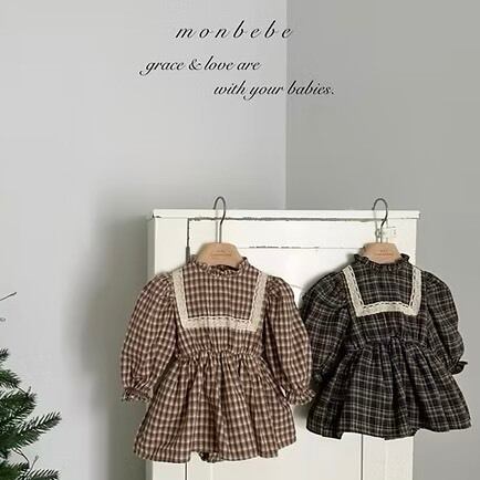 《予約》monbebe ¨ bebe) lope check suit