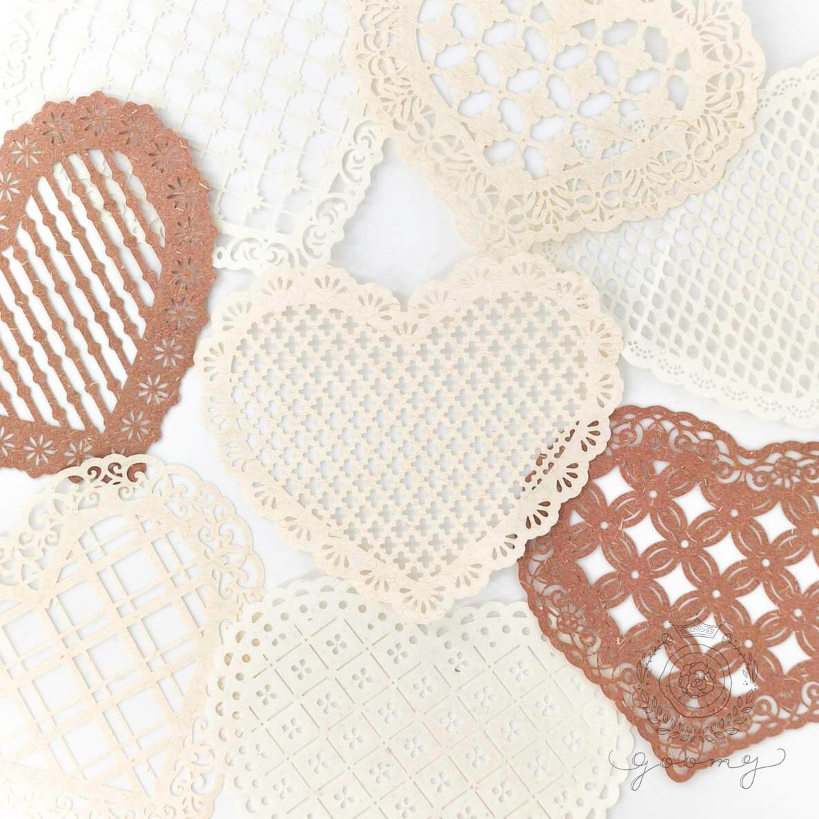レースダイカットデザインペーパー HEART <P421>