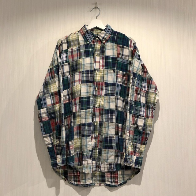 90s POLO Ralph Lauren patchwork shirt【高円寺店】