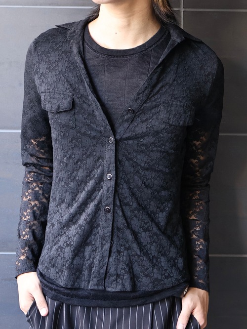 lace sheer shirt