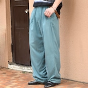 drape silhouette rayon blend 3tuck slacks emerald green