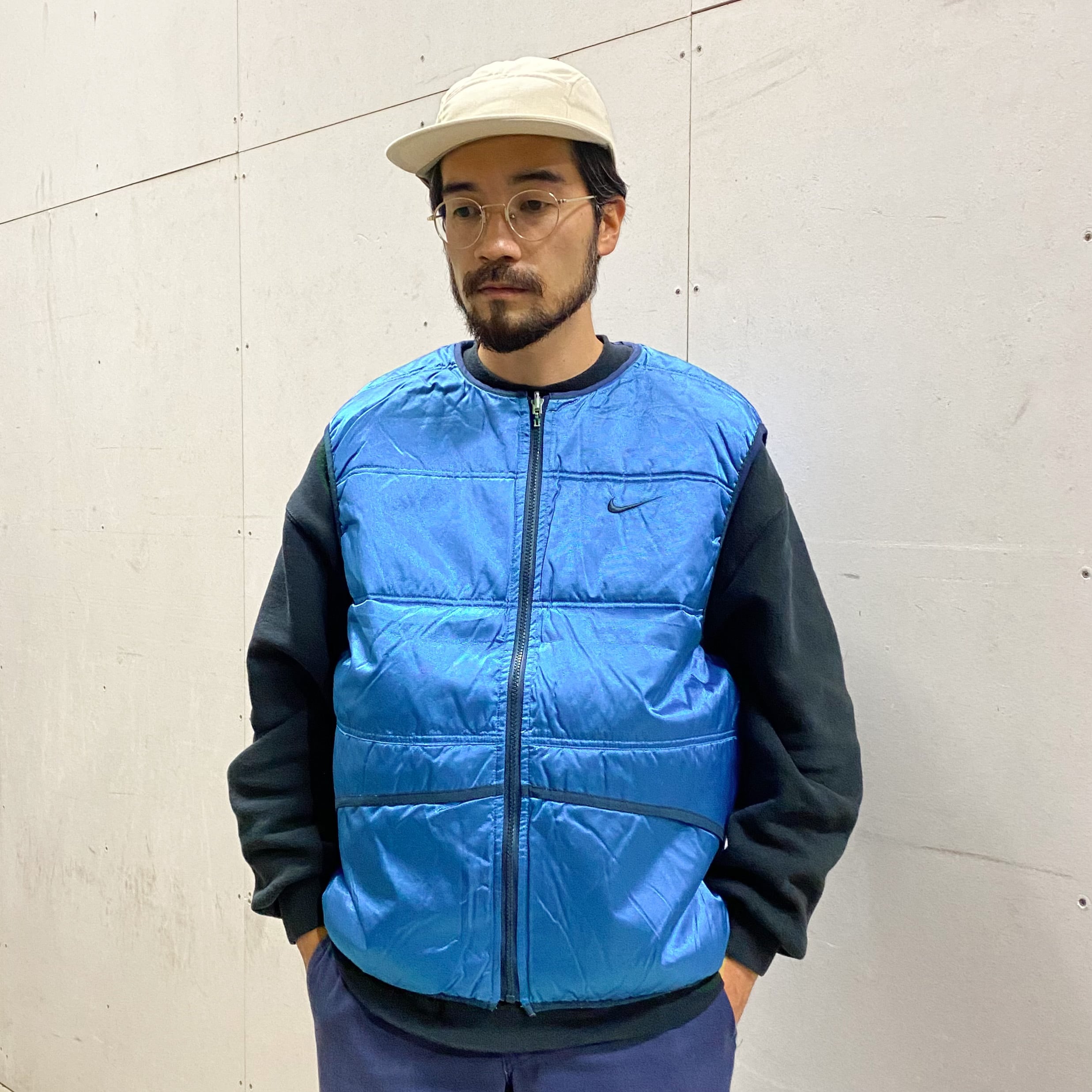 's "NIKE" Insulation Nylon Vest /ナイキ 中綿 ナイロン ベスト L