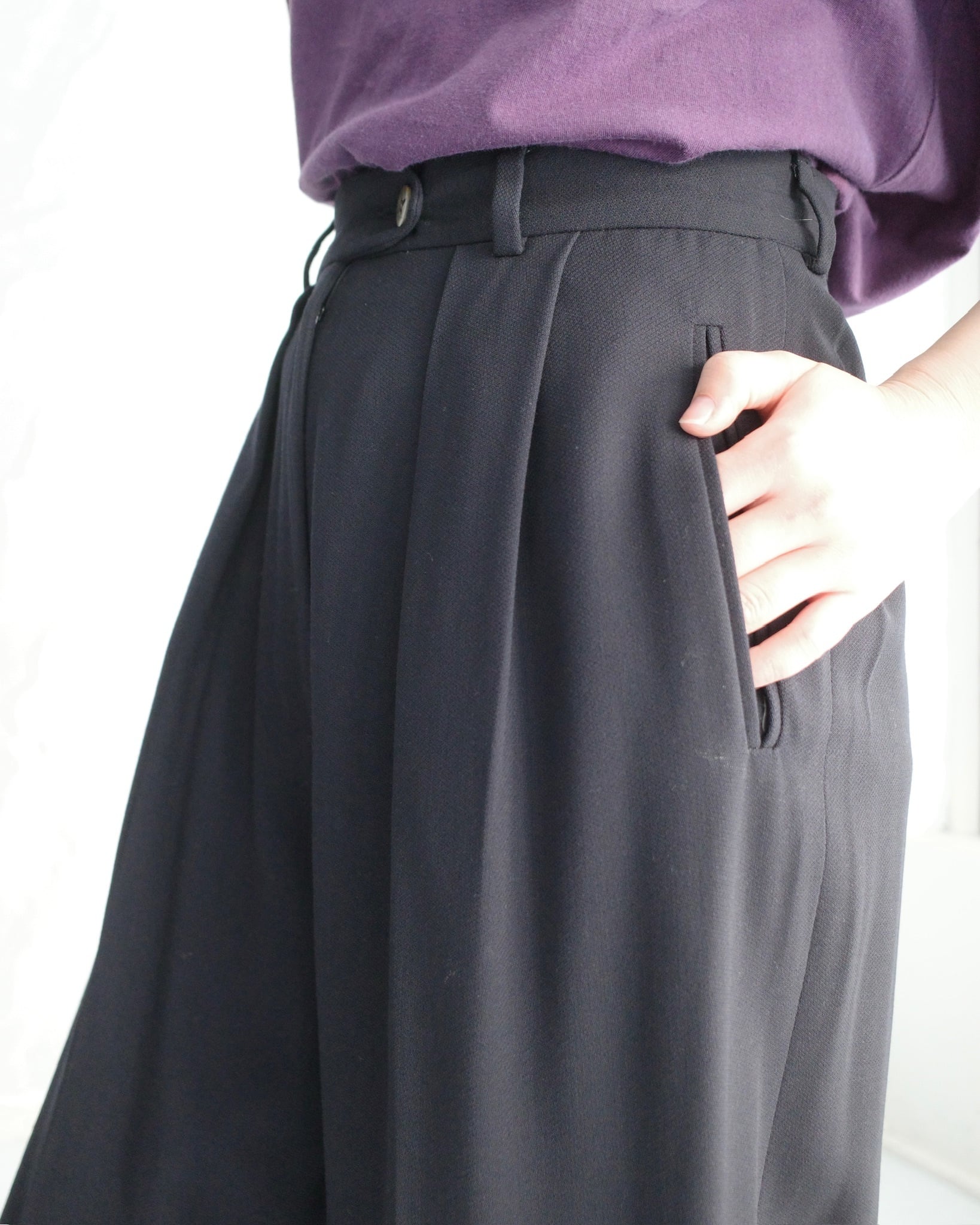 80~90s GIORGIO ARMANI】Pure Wool Dress Trousers | used.memento