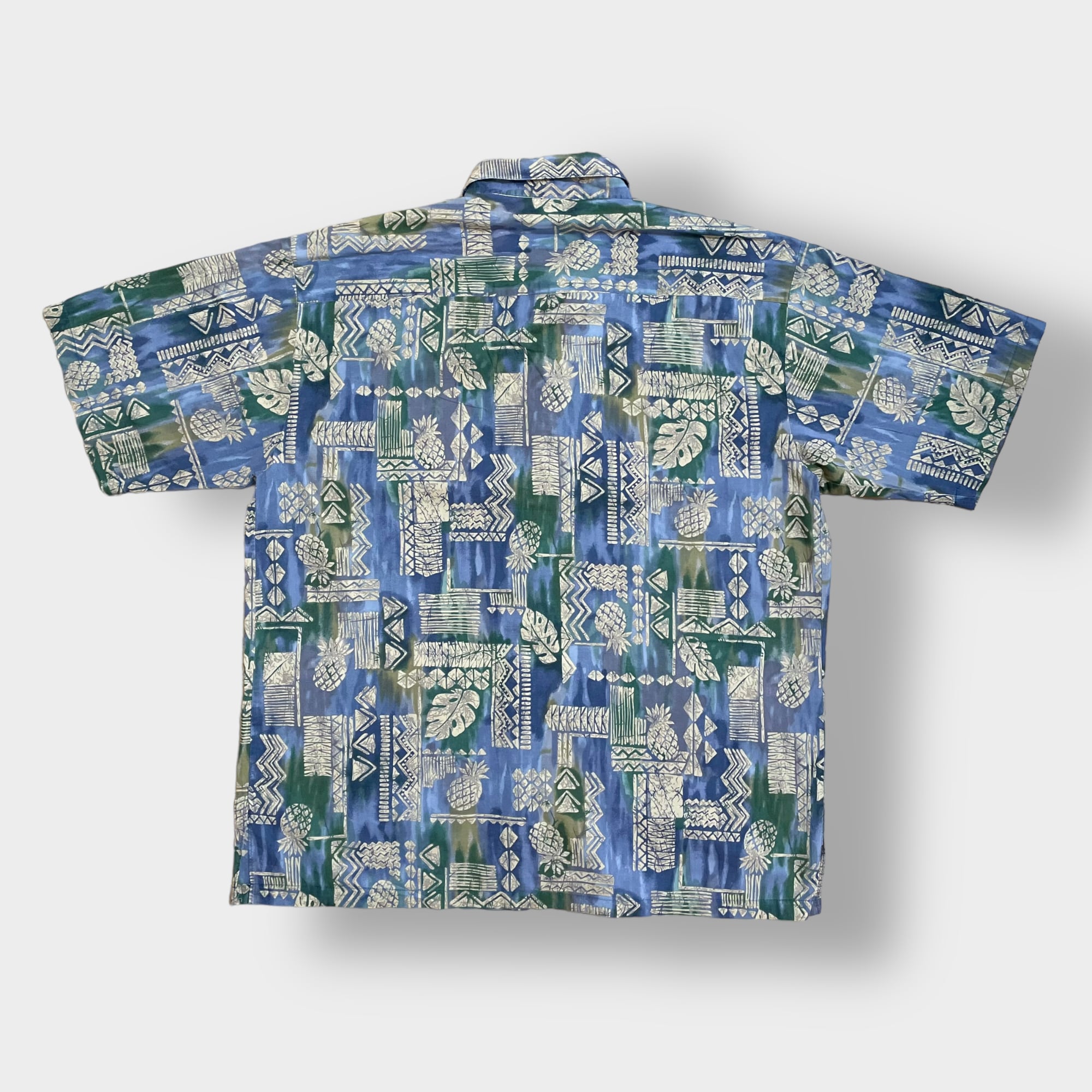 新品 トリリチャード 大きめサイズ 大人リゾートなちりめん風ハワイ製アロハシャツ