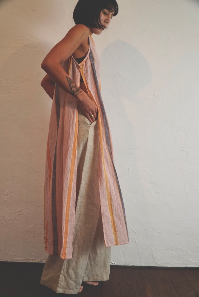 Soft Stripe — Side-Open Long Top