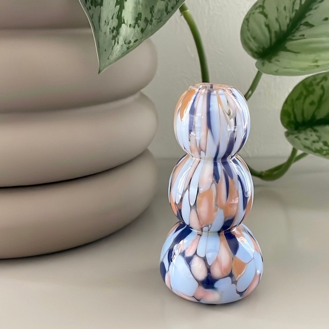 Maria Ida Designs "Glass Blown Icy Coral Mini Vase"