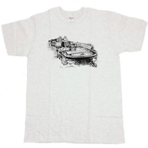 軍艦島ドローイングTシャツ（白）