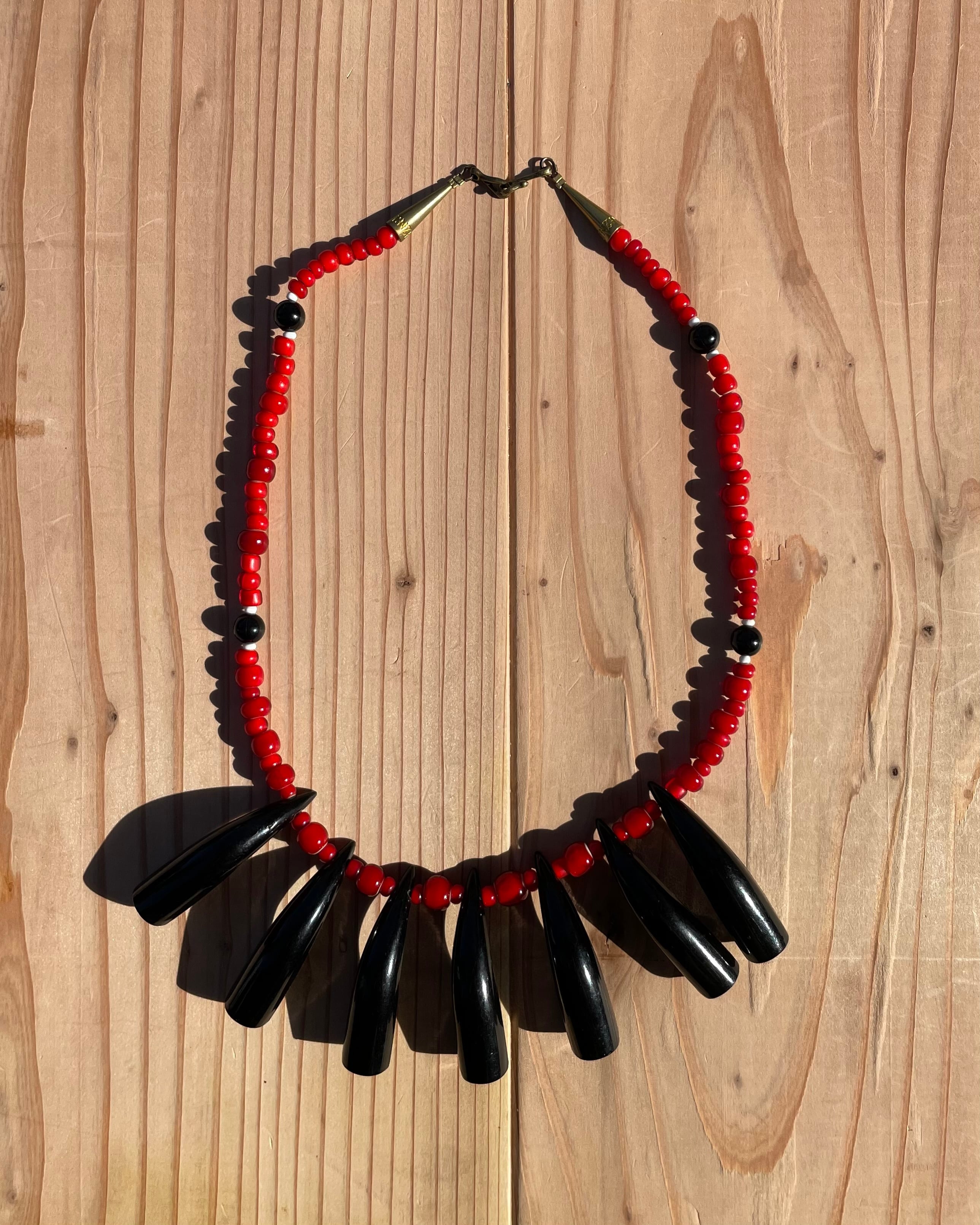 【ケンジン】ビンテージ ホワイトハーツ ネックレス/VINTAGE HUDSON BAY BEADS NECKLACE "KENZIN"