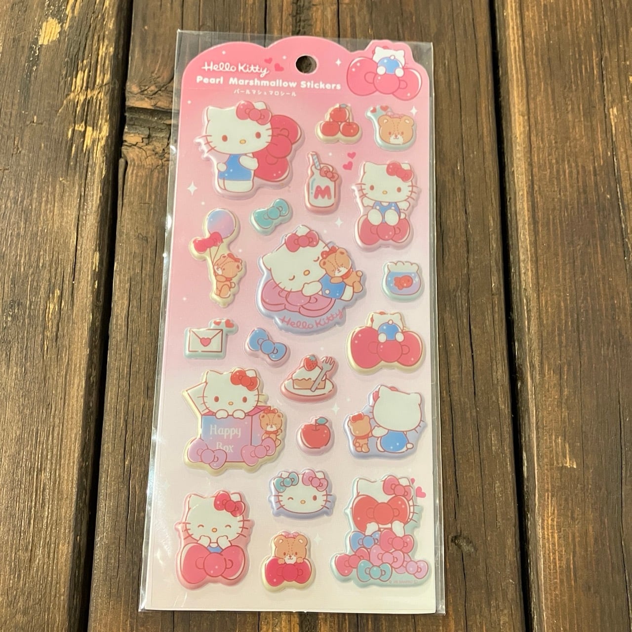 サンリオ ハローキティ ぎゅっとリボン パールマシュマロシール X04