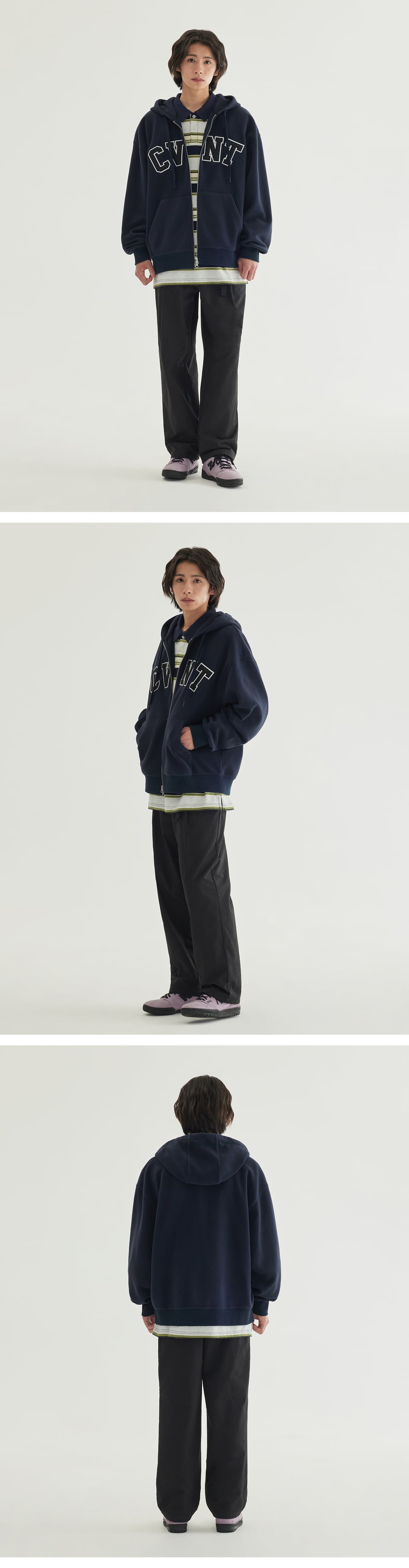 COVERNAT C LOGO HOODIE TXT スビン着用 TXT スビン着用]COVERNAT College C Logo Drop Fit Hoodie Black